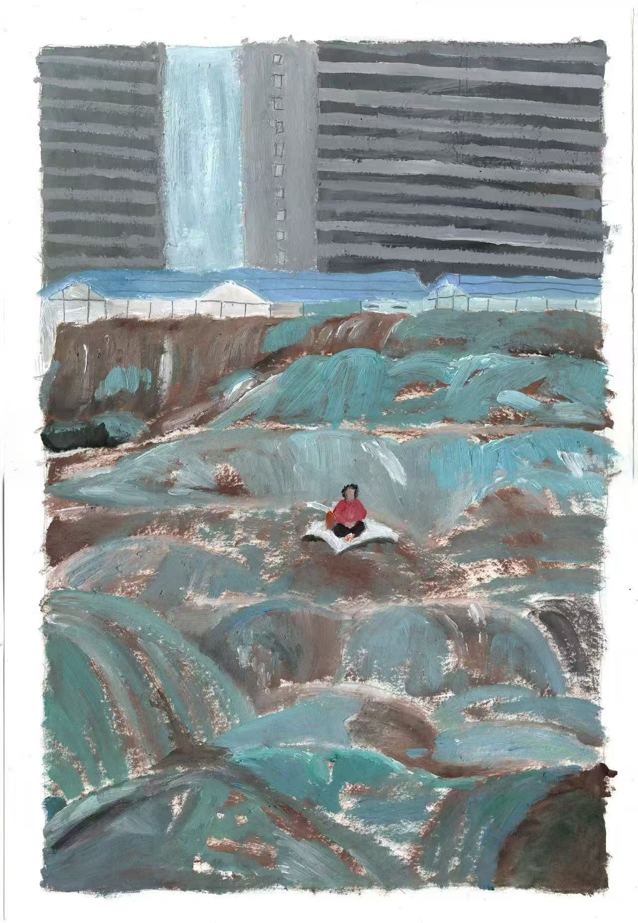 Lady at a construction site